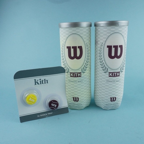 Kith x Wilson 2021 Extra Duty Tennis Ball White & Yellow and Shock Damper Trap